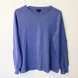 J.Crew Men’s Cotton Crewneck Sweater - Heather Vintage Blue - L